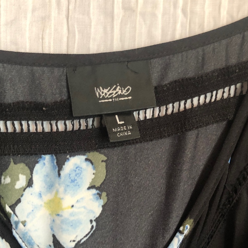 MOSSIMO & YOUNG USA size L black crinkle & floral maxi sun summer dresses - Picture 9 of 15